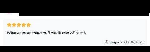 What at great program. It worth every S$ spent. forte - verified client result, Lindsay Mustain coaching