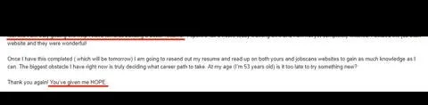 Verified client testimonial screenshot - Lindsay Mustain coaching result