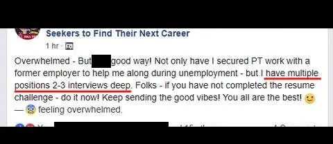 Seekers to Find Their Next Career CURES ee RICE Ra CR en ROLLA former employer to help me - verified client result, Lindsay Mustain coaching