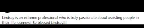 Verified client testimonial screenshot - Lindsay Mustain coaching result